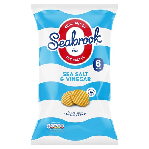 Seabrook Salt & Vinegar Crisps 6 Pack