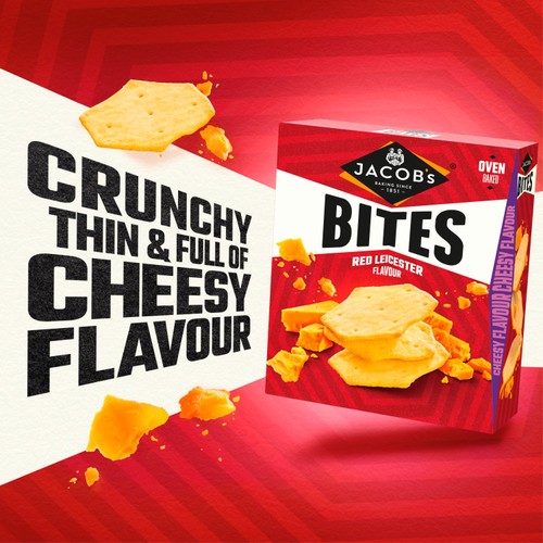 Jacob's Bites Red Leicester Crackers 