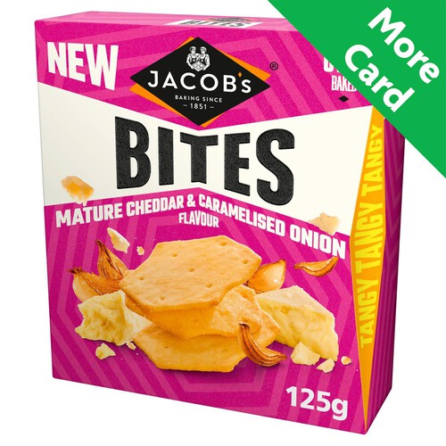 Jacob's Bites Mature Cheddar & Onion Crackers 