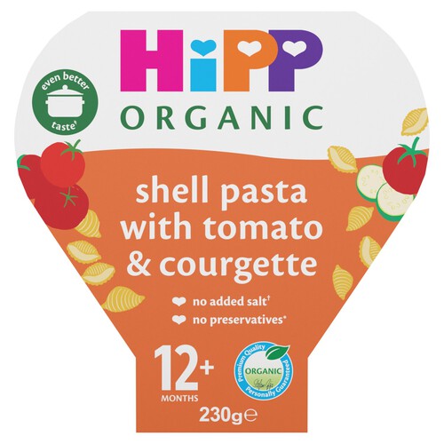 HiPP Organic Shell Pasta With Tomato & Courgette 1-3 Years