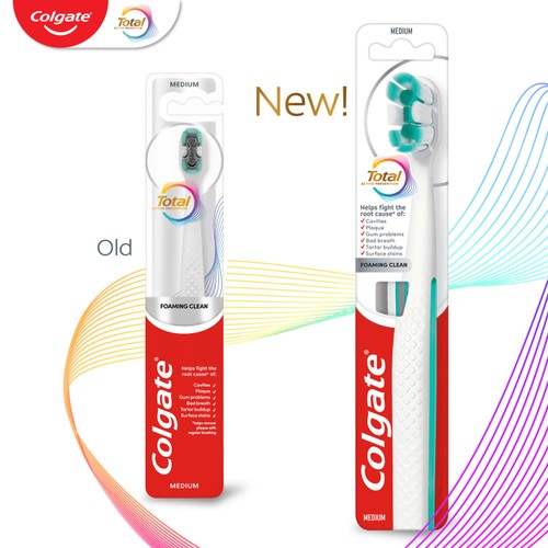 Colgate Total Foaming Clean Medium Manual Toothbrush