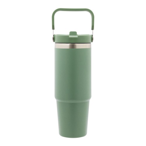 Nutmeg Home Stainless Steel Tumbler with Top Handle Green