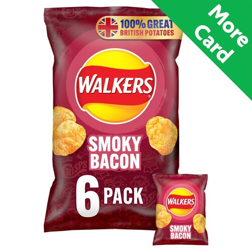 Walkers Smoky Bacon Multipack Crisps 