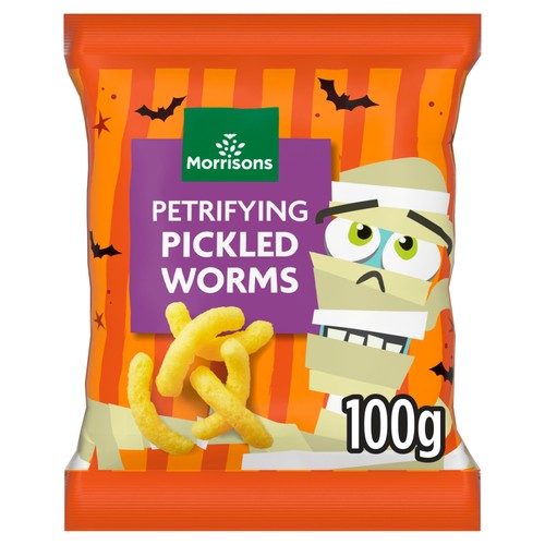 Morrisons Petrifying Pickled Worms Crisps  100g
