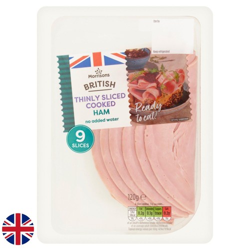 Morrisons British Thinly Sliced Cooked Ham