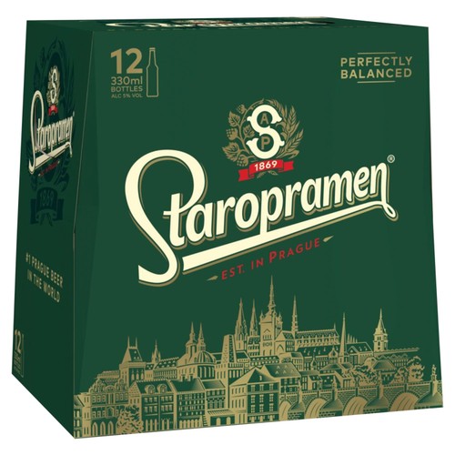 Staropramen Pilsner Lager Beer Bottles