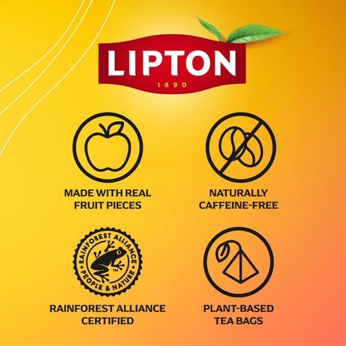 Lipton Fruit & Herbal Peach Paradise 20s Tea Bags