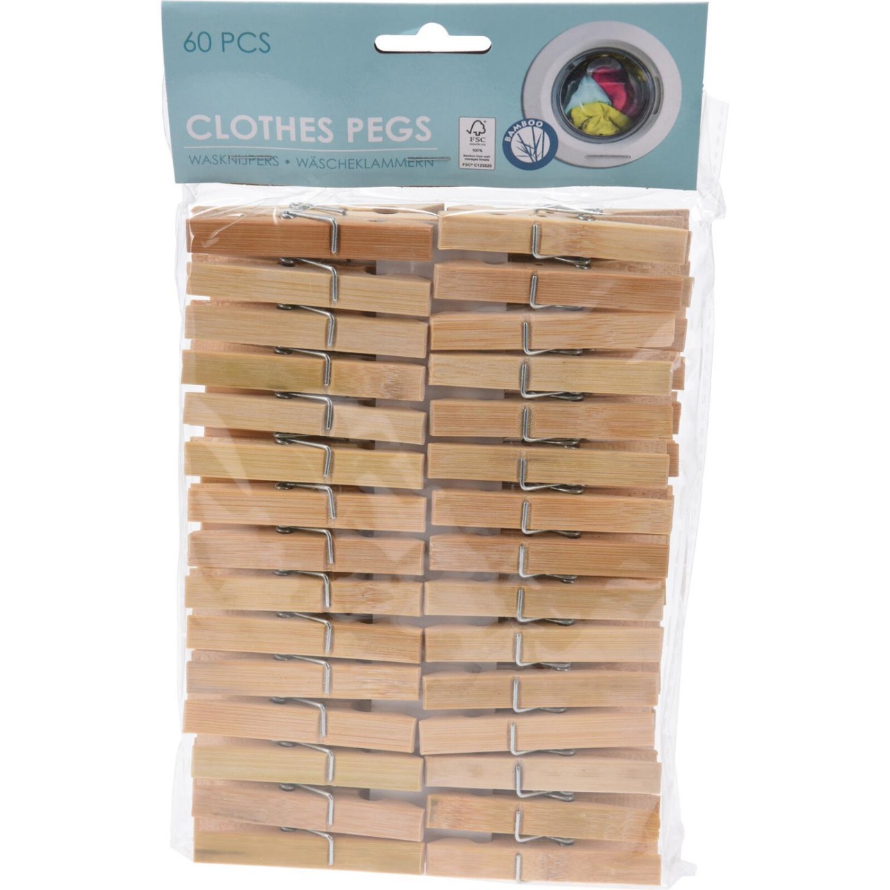 Koopman Bamboo Clothes Pegs 60 pack