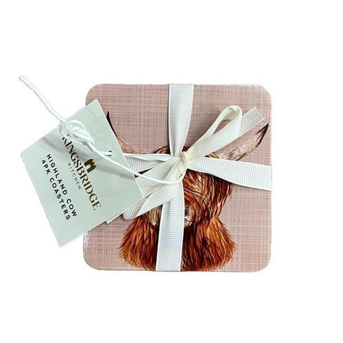 Highland Cow 4Pk Coasters