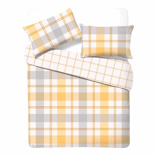 Nutmeg Home Easy Care Country Check Duvet Set Double