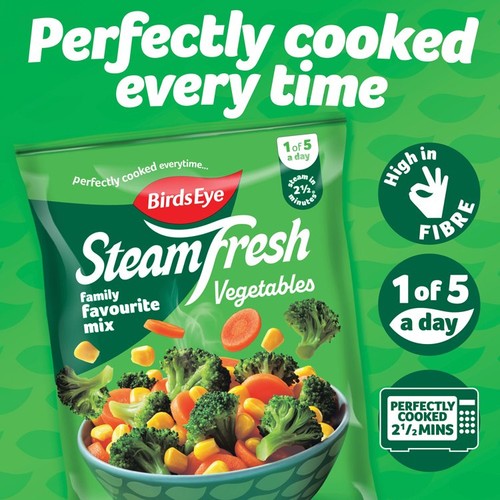 Birds Eye Steamfresh 4 Family Favourite Mix Steam Bags 540g