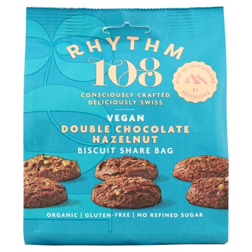 Rhythm 108 Double Chocolate Hazelnut Biscuits 135g 