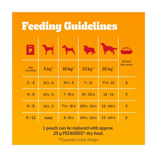 Pedigree Puppy Wet Dog Food Pouches Mixed in Jelly