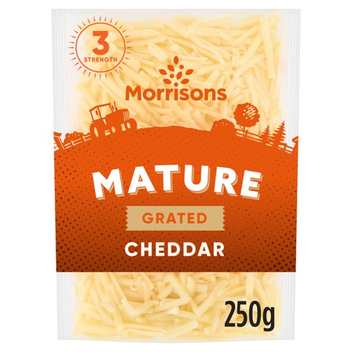 Morrisons Grated Mature White Cheddar 250g