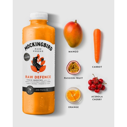 Mockingbird Raw Defence, Mango, Passion Fruit, Carrot with Vitamins   750ml