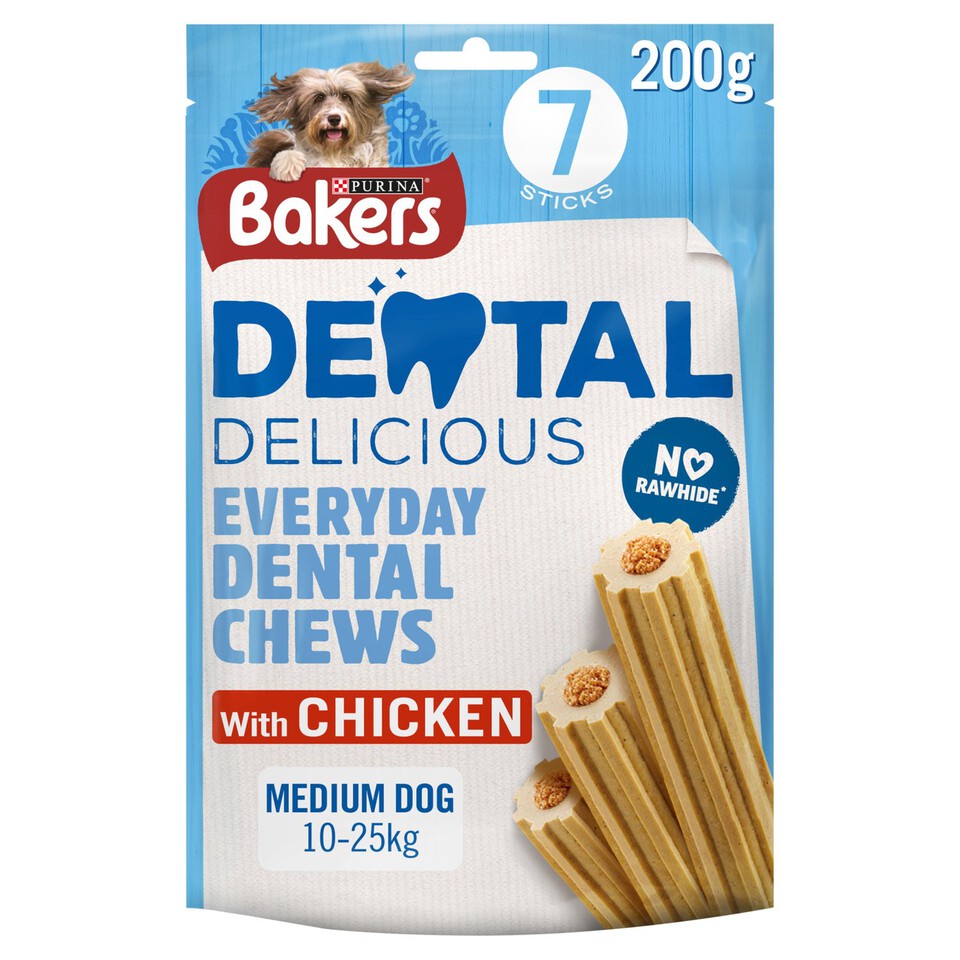 Bakers Dental Delicious Medium Dog Chews Chicken Morrisons Online