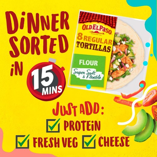 Old El Paso 8 Super Soft Flour Tortillas Wraps
