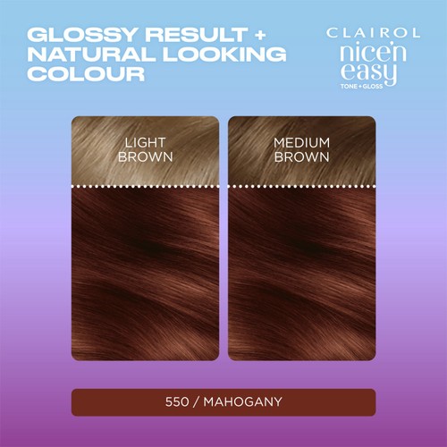Clairol Nice'N Easy Tone+Gloss Semi Permanent Hair Dye - 550/81 Mahogany