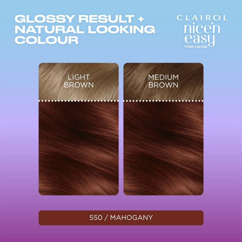 Clairol Nice'N Easy Tone+Gloss Semi Permanent Hair Dye - 550/81 ...