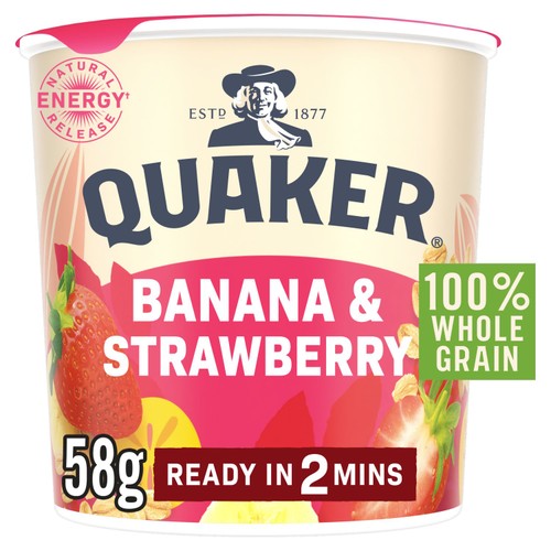 Quaker Oat So Simple Banana & Strawberry Porridge Pot