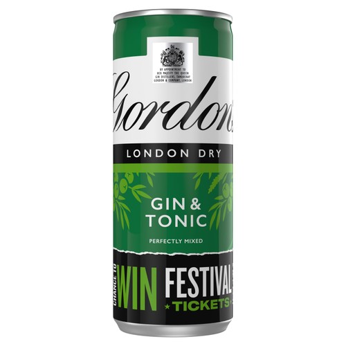 Gordon's London Dry Gin & Tonic 5% vol 250ml