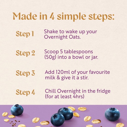 Quaker Blueberry Overnight Oats 350g