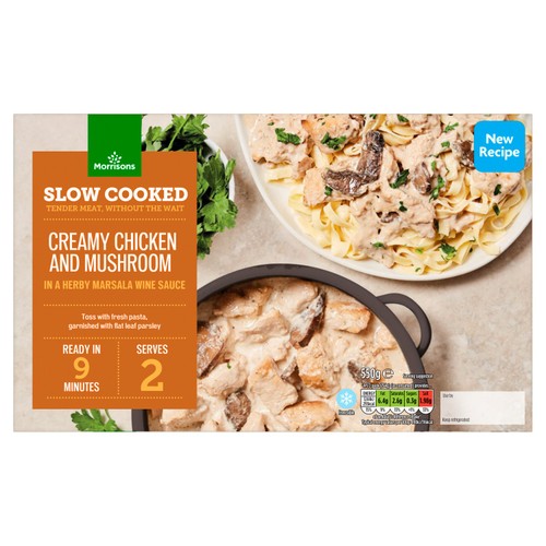 Morrisons slow cooked chicken in creamy mushroom sauce