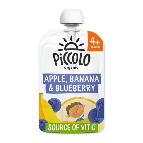 Piccolo Organic Apple, Banana & Blueberry 4+ Months