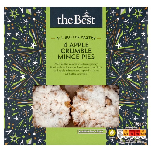 Morrisons The Best Caramel Apple Crumble Mince Pies  4 Pack