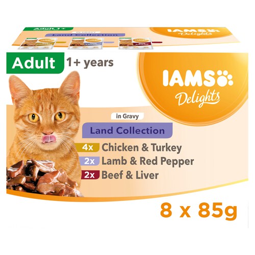 Iams Delights Adult 1+Cat Land Collection In Gravy