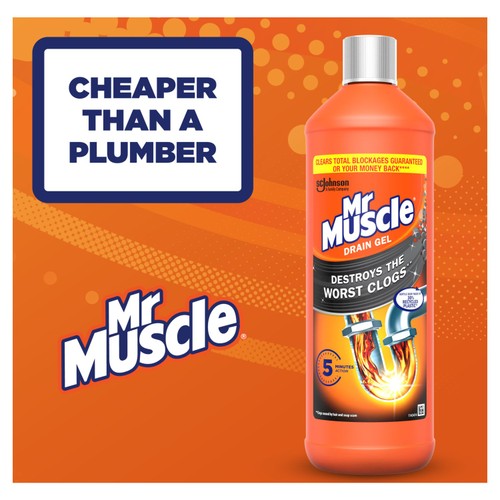 Mr Muscle Power Gel Drain Unblocker Twin Pack