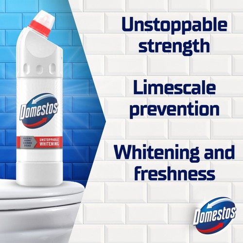 Domestos Bleach White & Sparkle Toilet Cleaner 750ml