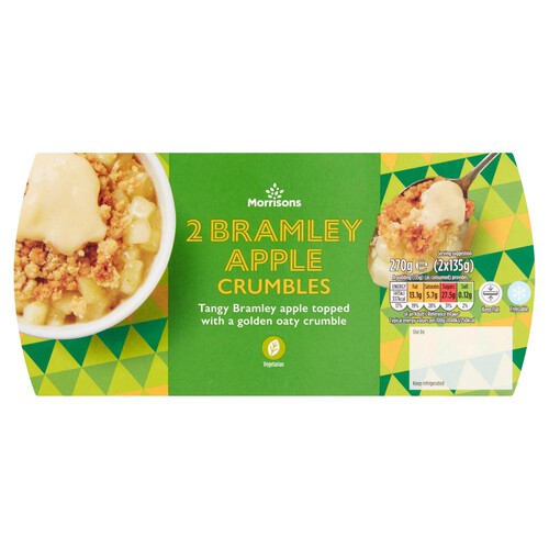 Morrisons 2 Bramley Apple Crumbles