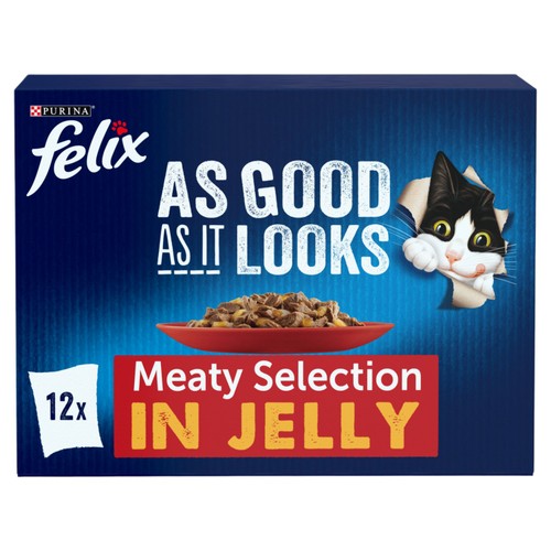 FELIX As Good As it Looks Meaty Selection in Jelly Wet Cat Food 12x85g