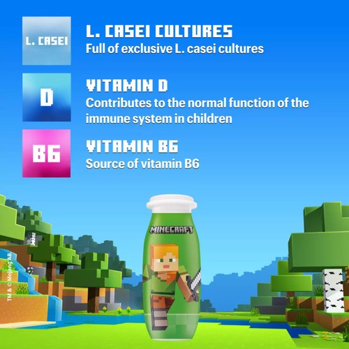 Actimel Kids Strawberry & Banana Yogurt Drinks