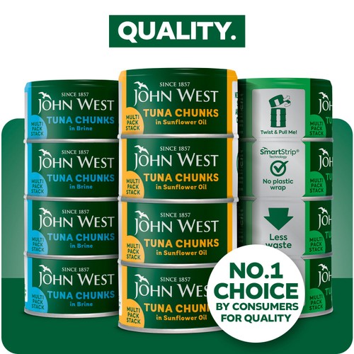 John West Tuna Chunks in Sunflower Oil 4x125g (102g drained)