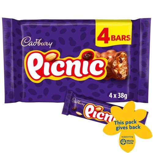 Cadbury Picnic Chocolate Bar 4 Pack Multipack