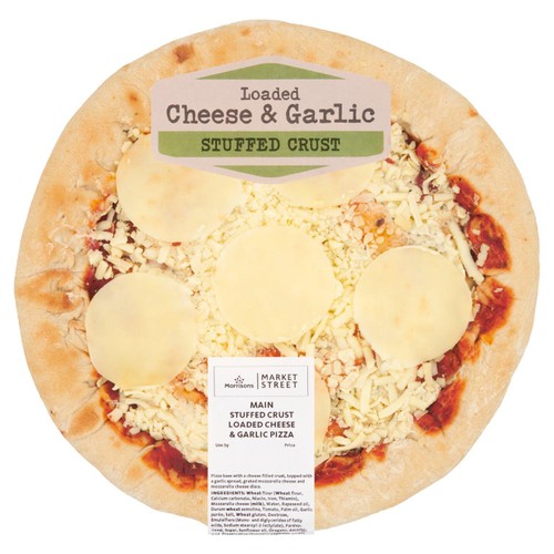 Morrisons loaded cheese garlic stuffed crust pizza