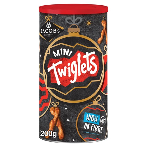 Jacob's Mini Twiglets Original Baked Snacks Christmas Tub 200g