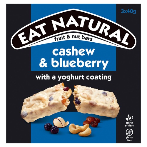 Eat Natural Cashew & Blueberry Fruit & Nut Bars 