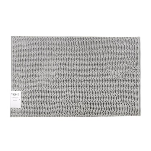 Nutmeg Home Supersoft Bath Mat Pale Grey