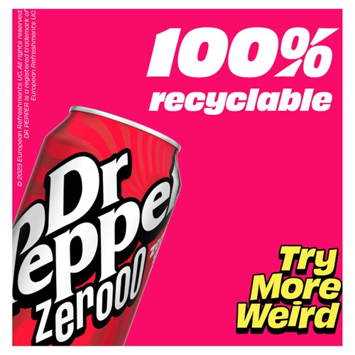 Dr Pepper Zero Cans