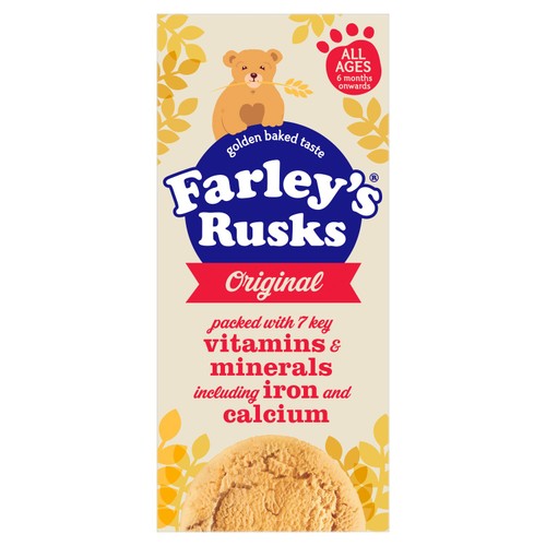 Farley's Original Rusks Baby Food Snacks 6+ Months 150g