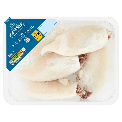 Morrisons Fishmongers Frozen Raw Hand Prepared Whole Squid