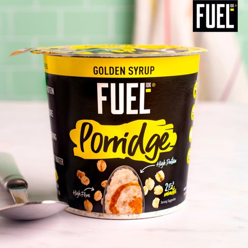 FUEL10K High Protein Golden Syrup Porridge Oat Cereal Pot 70g