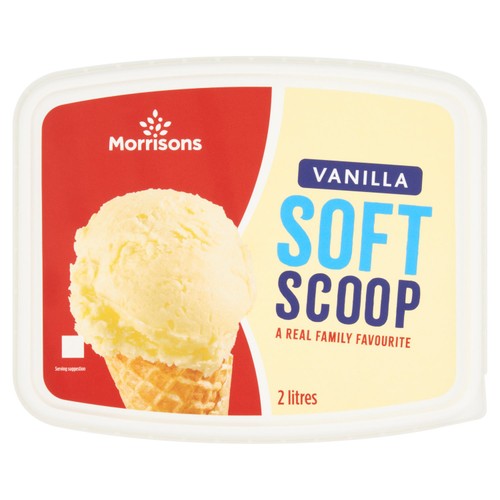 Morrisons Soft Scoop Vanilla Ice Cream   2L