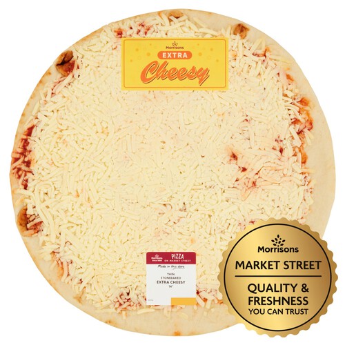 Market Street Extra Cheesy Thin Stonebaked 14 Pizza