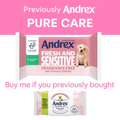 Andrex Fresh & Sensitive Hygiene Wipes Quad