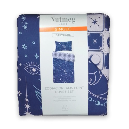 Nutmeg Home Zodiac Dreams Print Easy Care Duvet Set Single