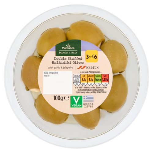 Morrisons Deli Grazing Garlic & Jalapeno Double Stuffed 100g